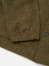 Olive Wool Mix Knit Rams Jacket