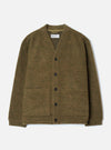 Olive Wool Mix Knit Advance Cardigan