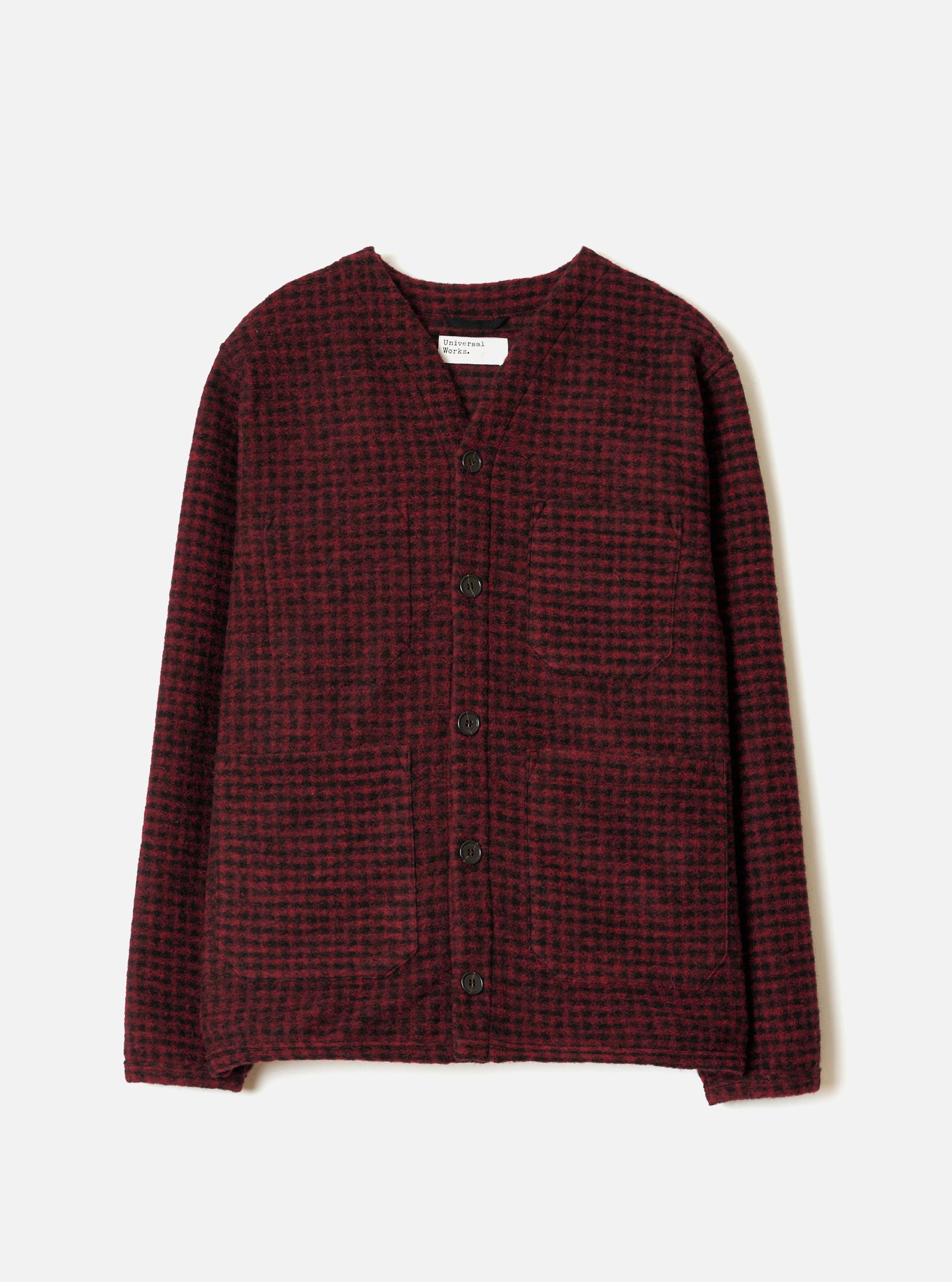 Black/Red 533 Wool Mix Cardigan