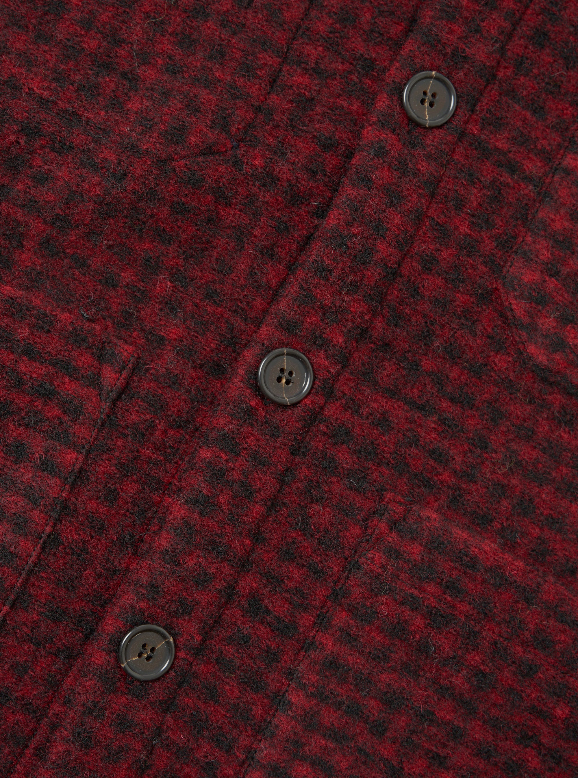 Black/Red 533 Wool Mix Cardigan