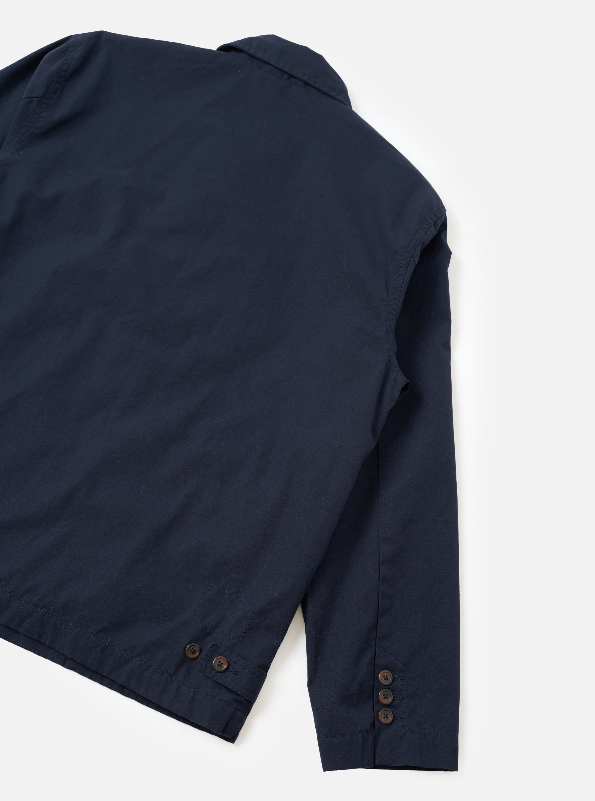Navy Micro Canvas Warmus Jacket
