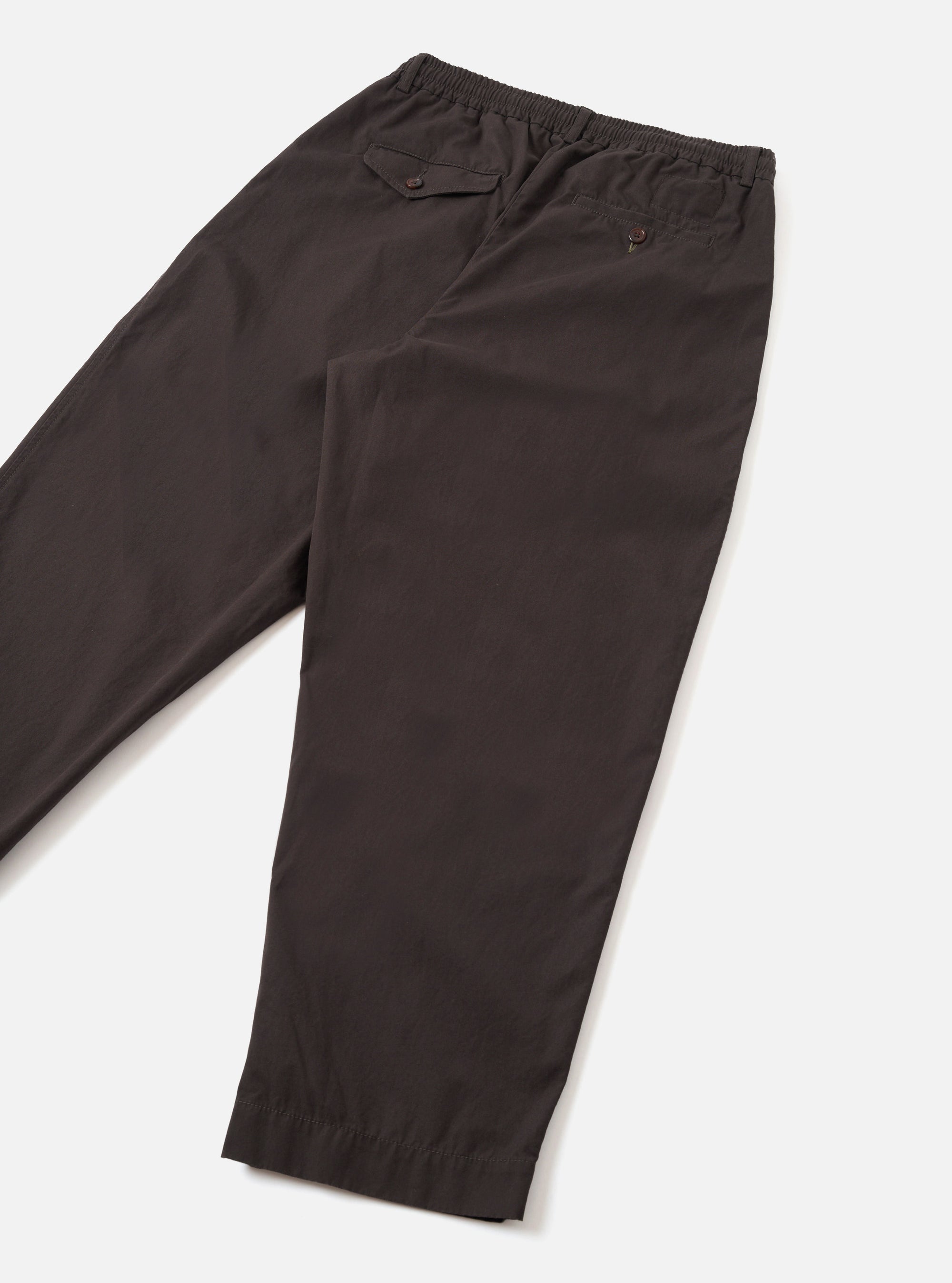 Brown Micro Canvas Oxford Pant