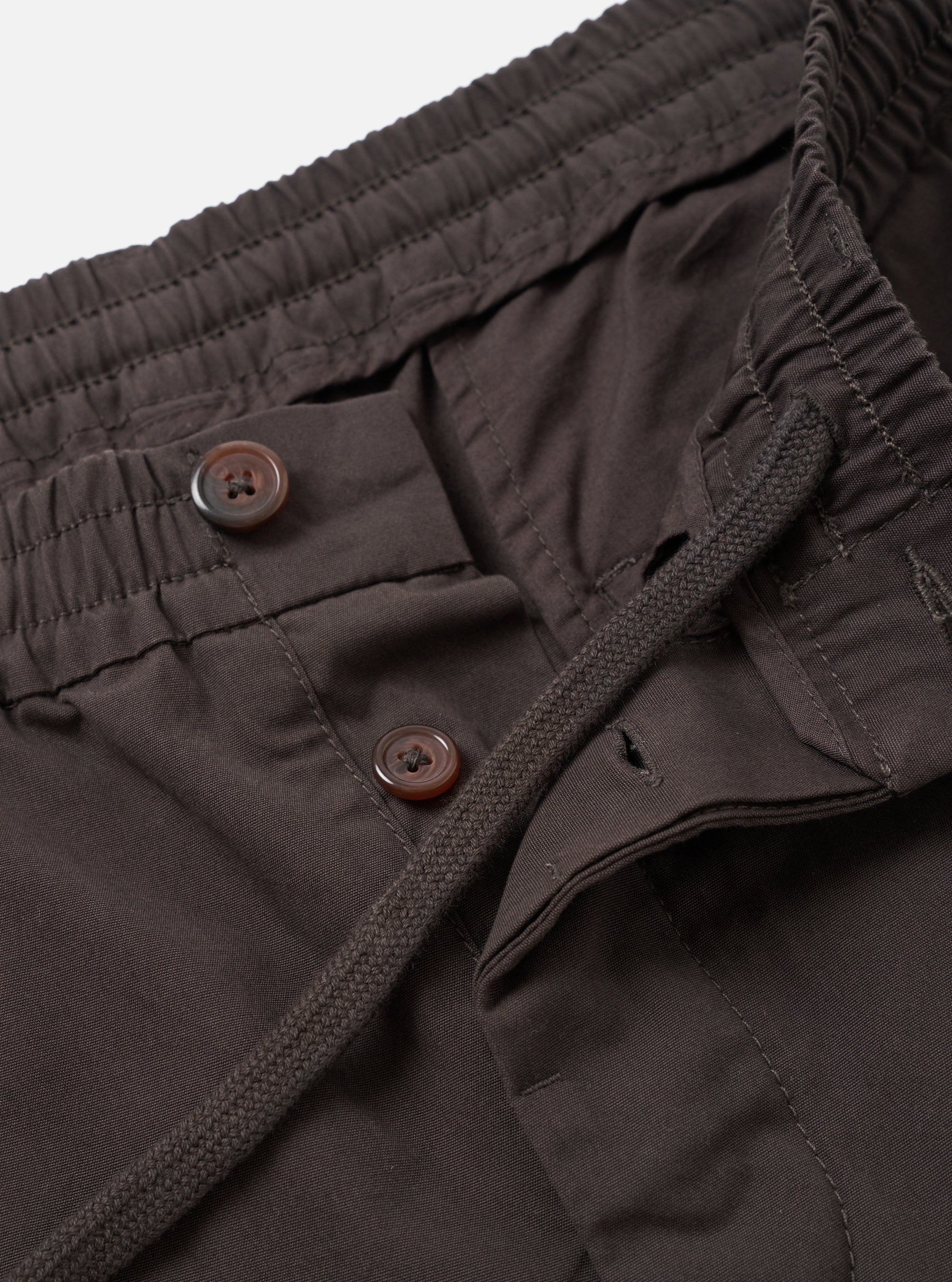 Brown Micro Canvas Oxford Pant