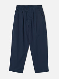 Navy Micro Canvas Oxford Pant