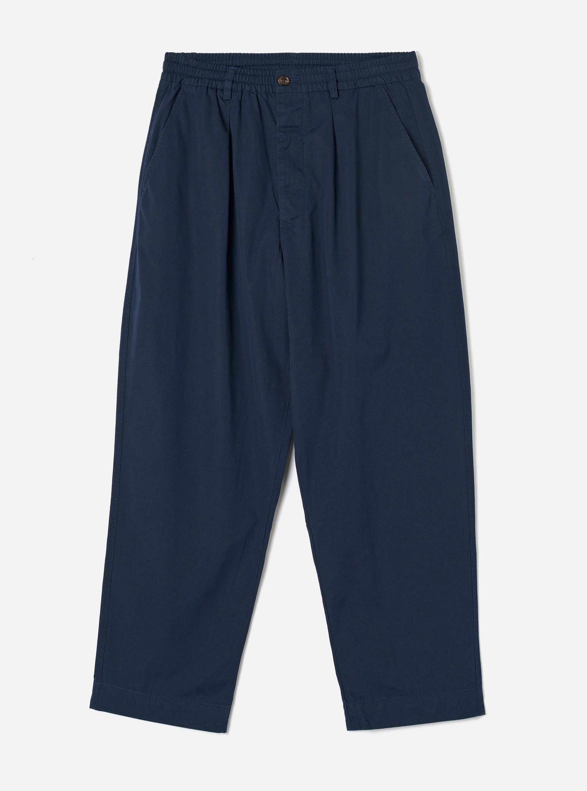 Navy Micro Canvas Oxford Pant