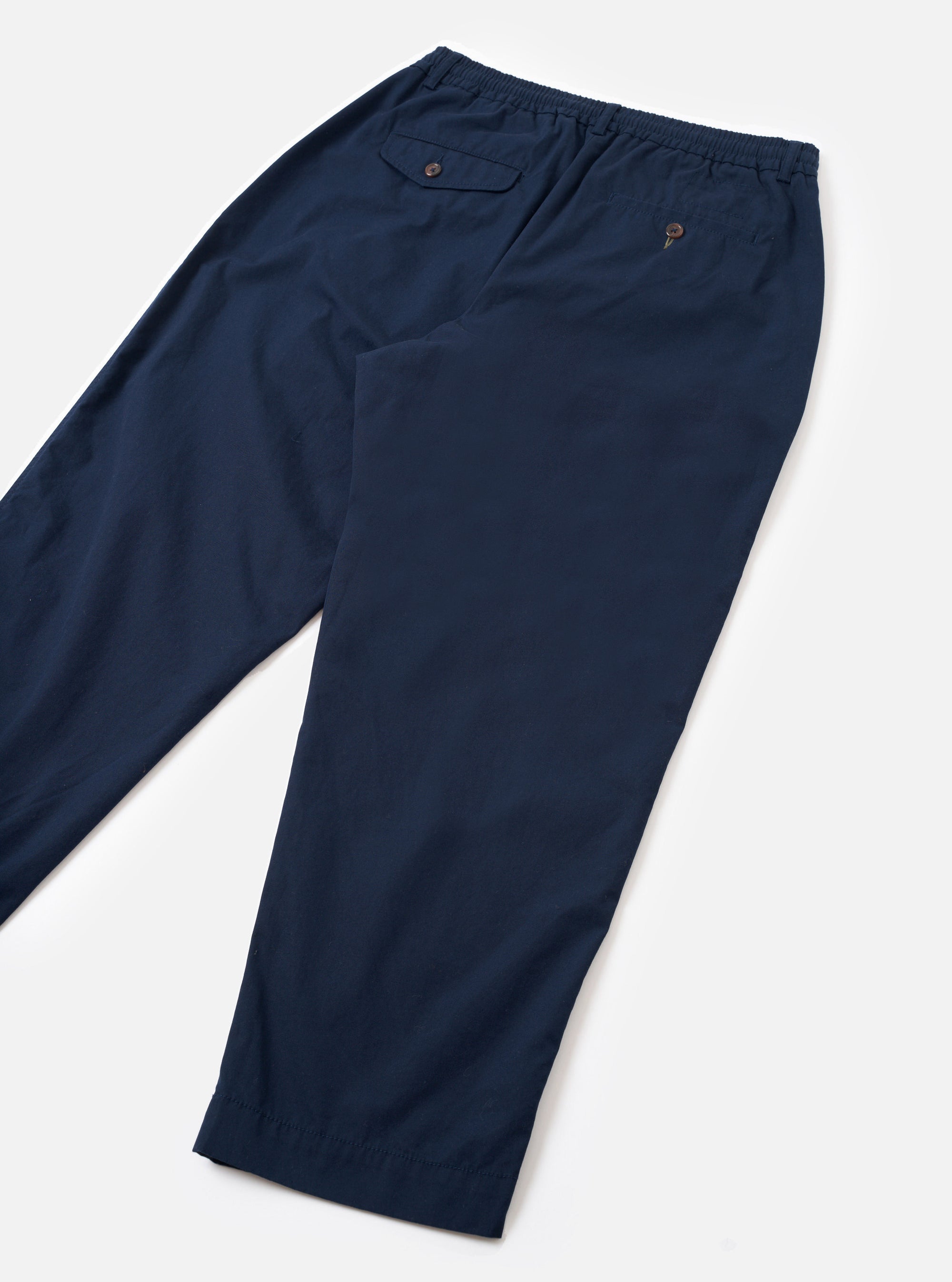 Navy Micro Canvas Oxford Pant