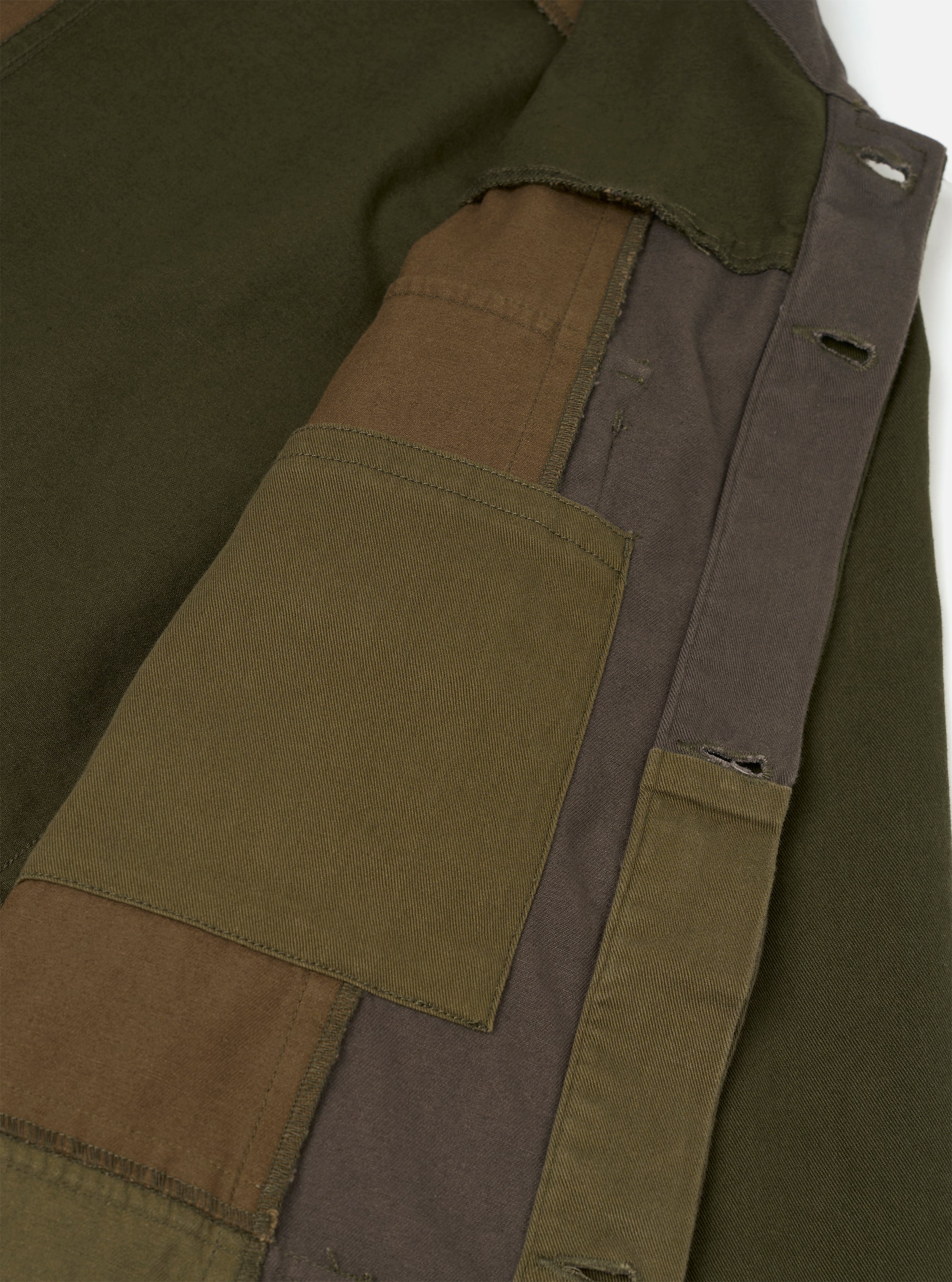 Olive Patchwork Twill MW Fatigue Jacket