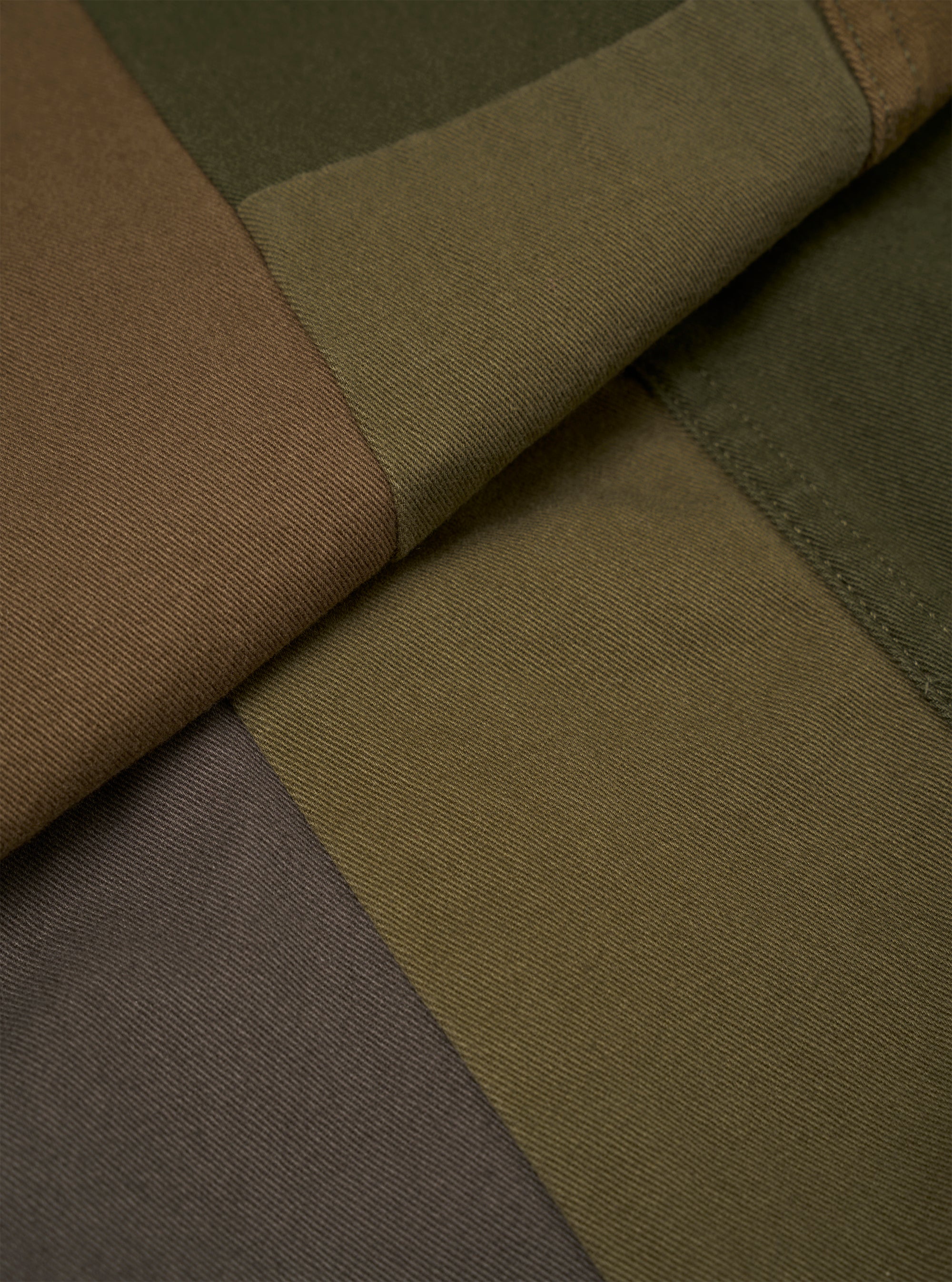 Olive Patchwork Twill MW Fatigue Jacket