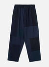 Navy Patchwork Twill Oxford Pant