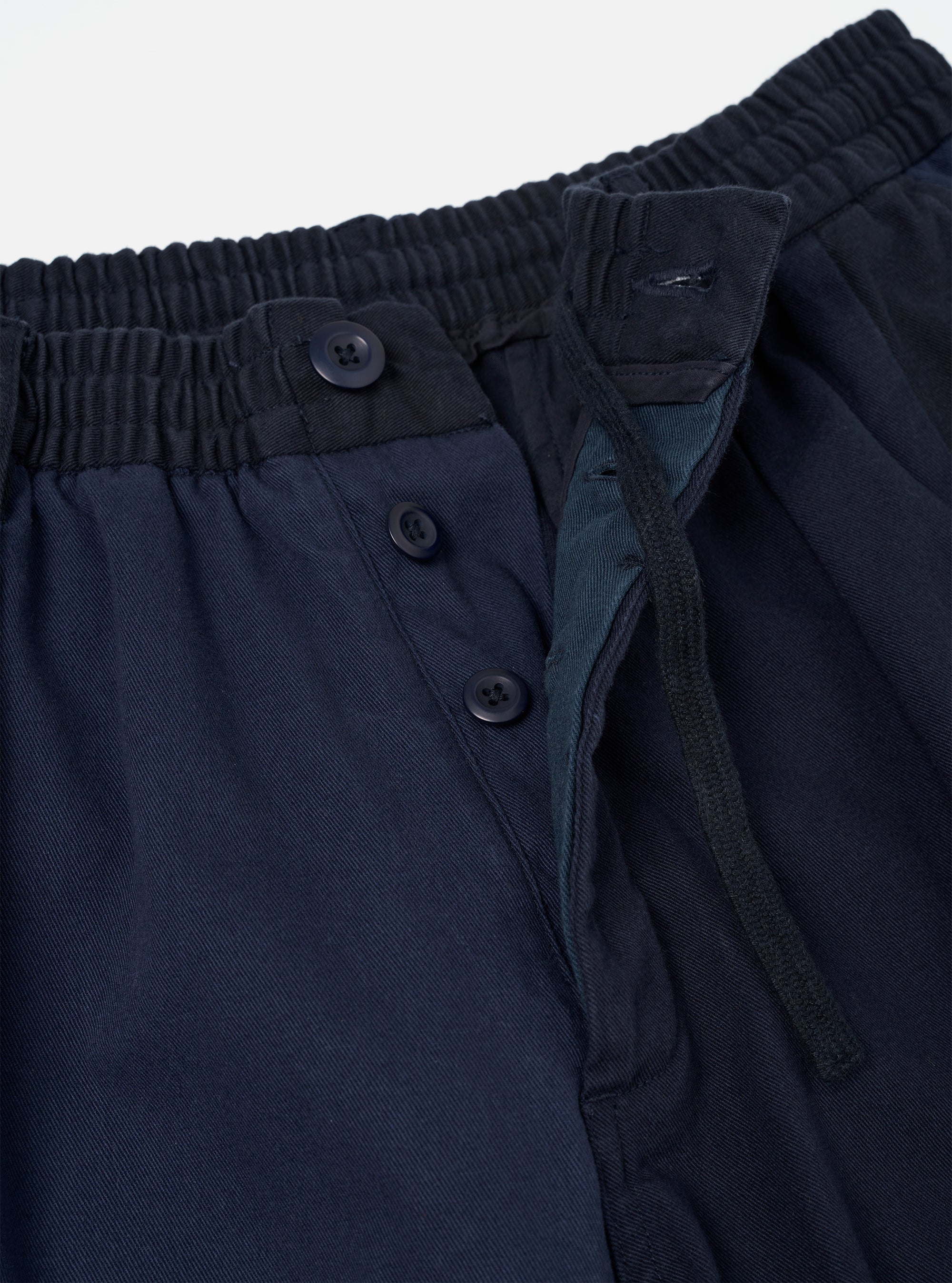 Navy Patchwork Twill Oxford Pant