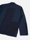 Navy Patchwork Twill Three Button Jacket