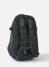 Rear view of the F/CE.® Grey Recycled Nylon 420 re/cor Travel Backpack on a white background. The backpack is grey nylon with black straps and buckles.