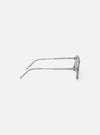 Side view of A. SOCIETY x Universal Works Silver/Grey Kowloon Eyewear on a white background. The frames are silver and grey.