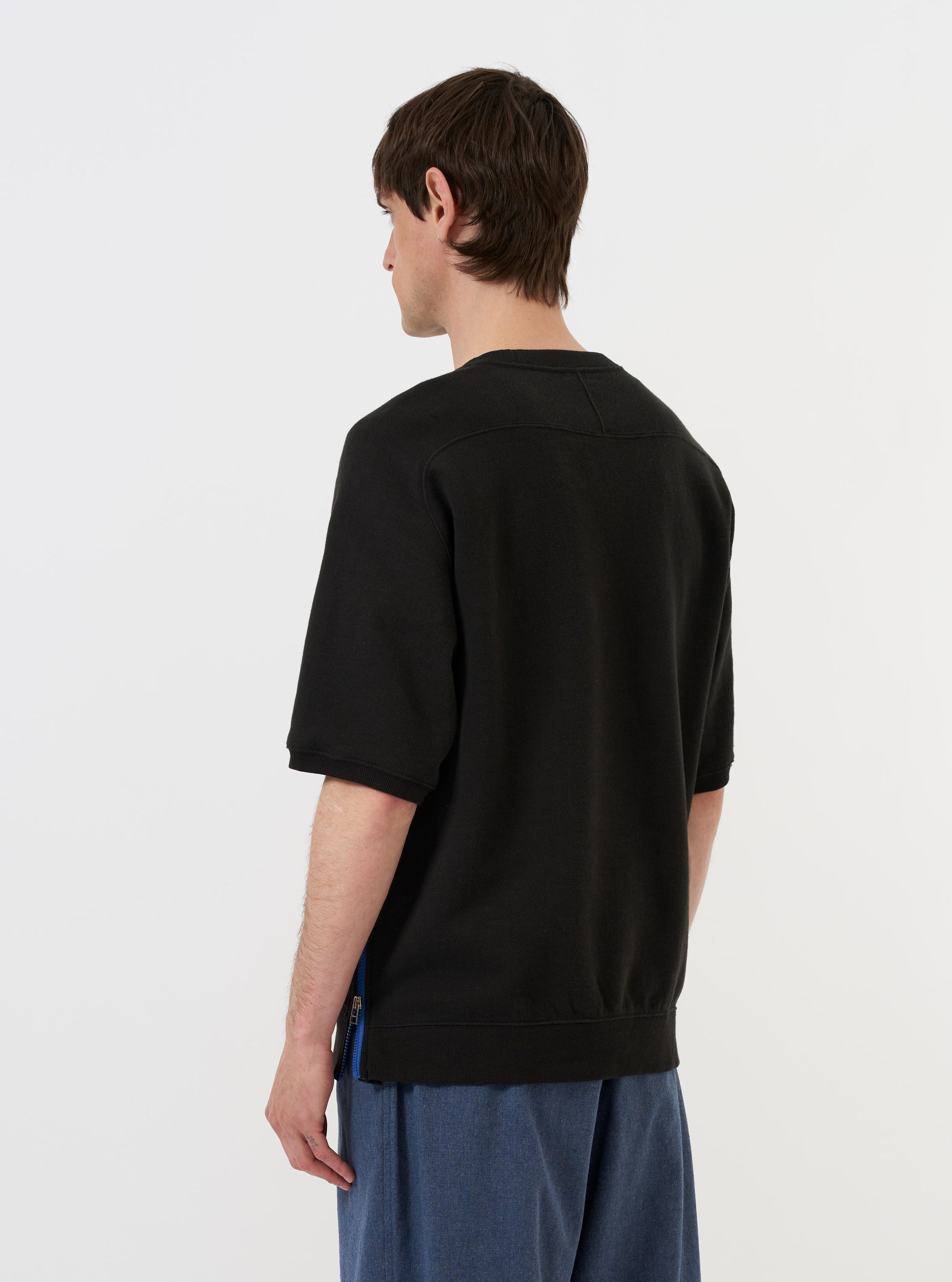 master-piece x Universal Works Black Brush Back Sweat S/S Billy Sweat