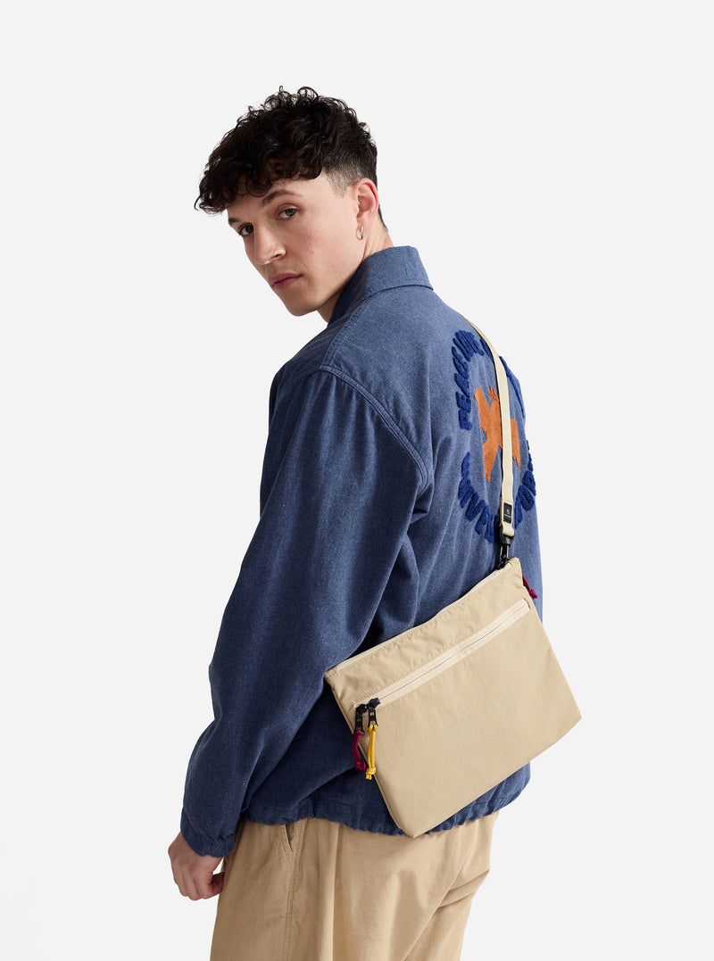 master-piece x Universal Works Beige Canvas Sacoche