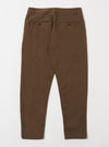 Khaki Linen Slub Weave Military Chino pants in brown on a white background. The pants are made of linen and have a slub weave. They are a military chino style.