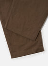 Close-up of the Khaki Linen Slub Weave Oxford Pant on a white background. The khaki color and linen texture are clearly visible, showcasing the pant's fabric and construction.