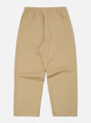 Back view of the sand military cotton Judo Pant on a white background. The pants are a relaxed fit with an elastic waistband and back pockets.