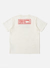 Ecru/Red Single Jersey Pickup Print Tee on a white background. The back of the shirt features a red graphic print. The tee is made of soft single jersey material.
