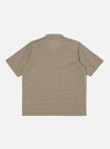 Back view of the Olive Dobby Check Road Shirt, featuring a brown and beige check pattern. The shirt is laid flat on a white background.
