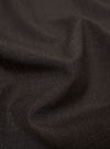 A close-up fabric swatch of the Brown Marl Tropical Suiting highlights the detailed texture and color of the material used for the Two Button Jacket. The image shows a fine, multi-tonal weave in shades of brown.