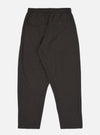 The back of the Brown Marl Tropical Suiting Pleated Track Pant is displayed flat against a plain white background. The trousers feature a tapered leg, an elasticated waistband, and two distinct rear pockets, including one with a buttoned flap.