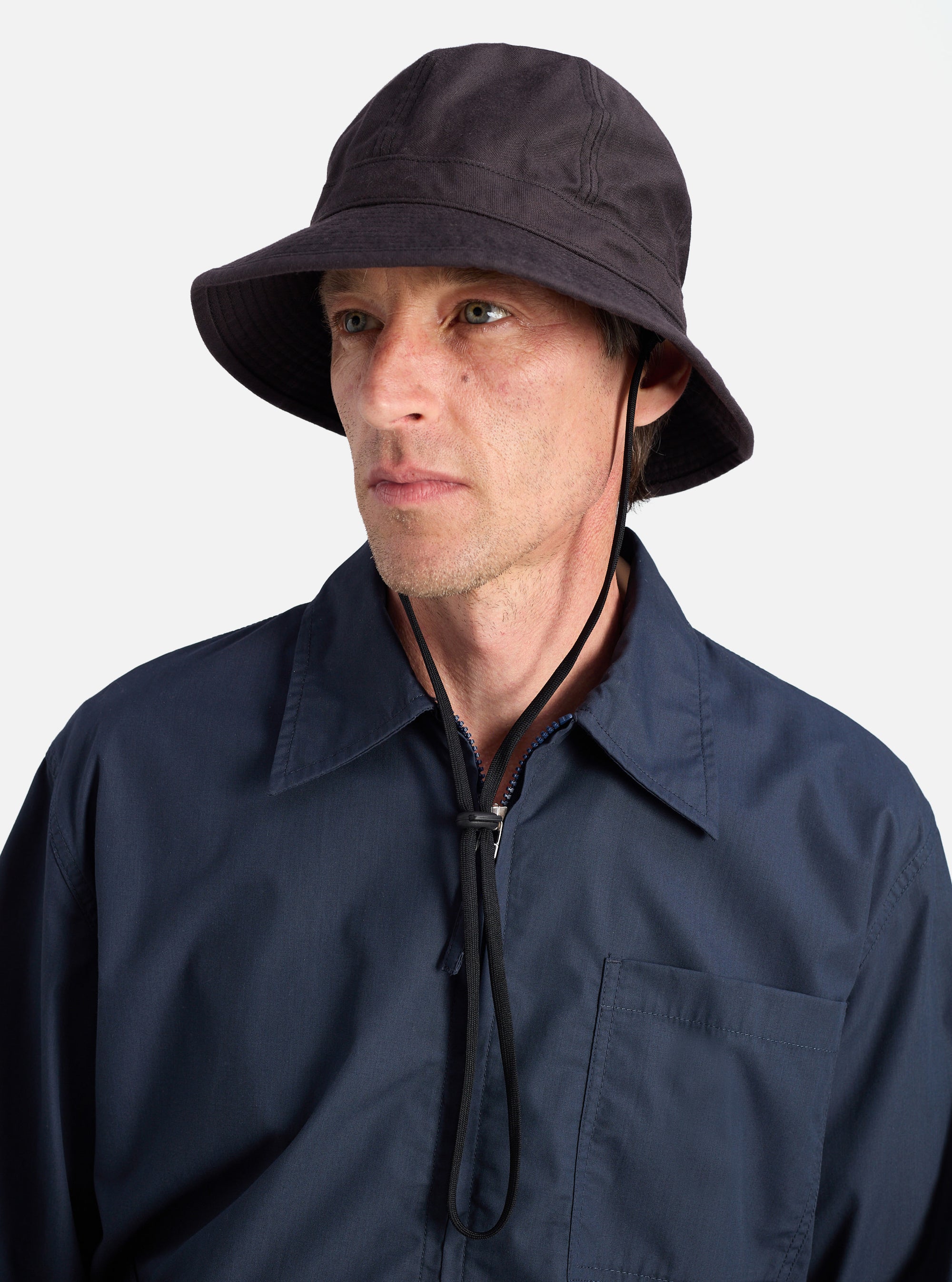 cableami® Black Baker Back Satin Cotton Metro Hat