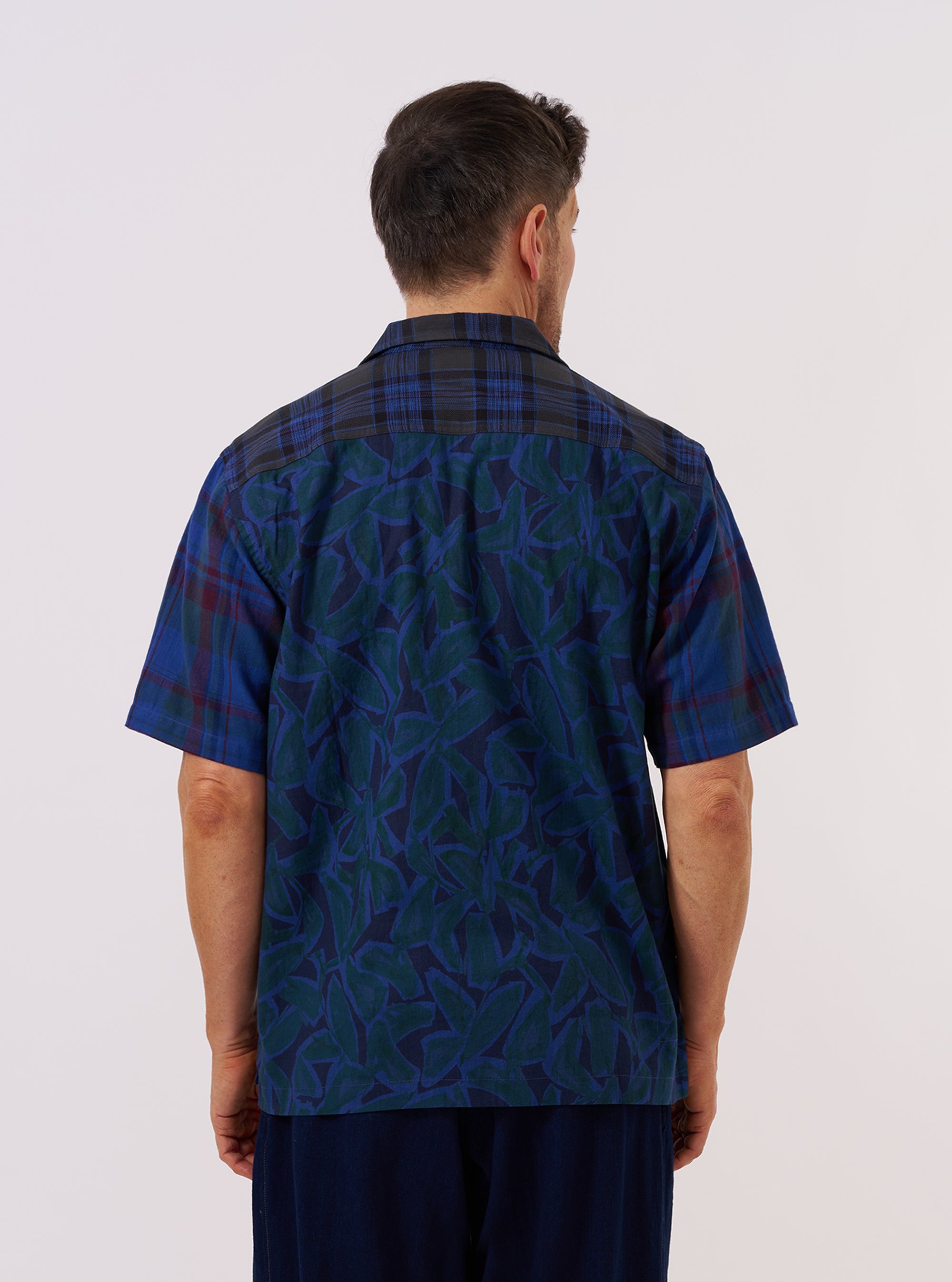 Limited Edition Navy Mixed Check Camp Shirt