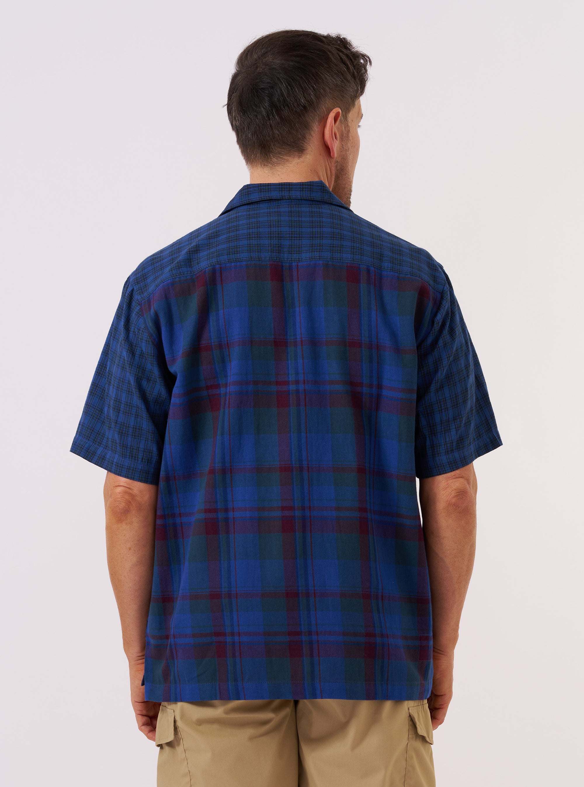 Limited Edition Navy Mixed Check Camp Shirt