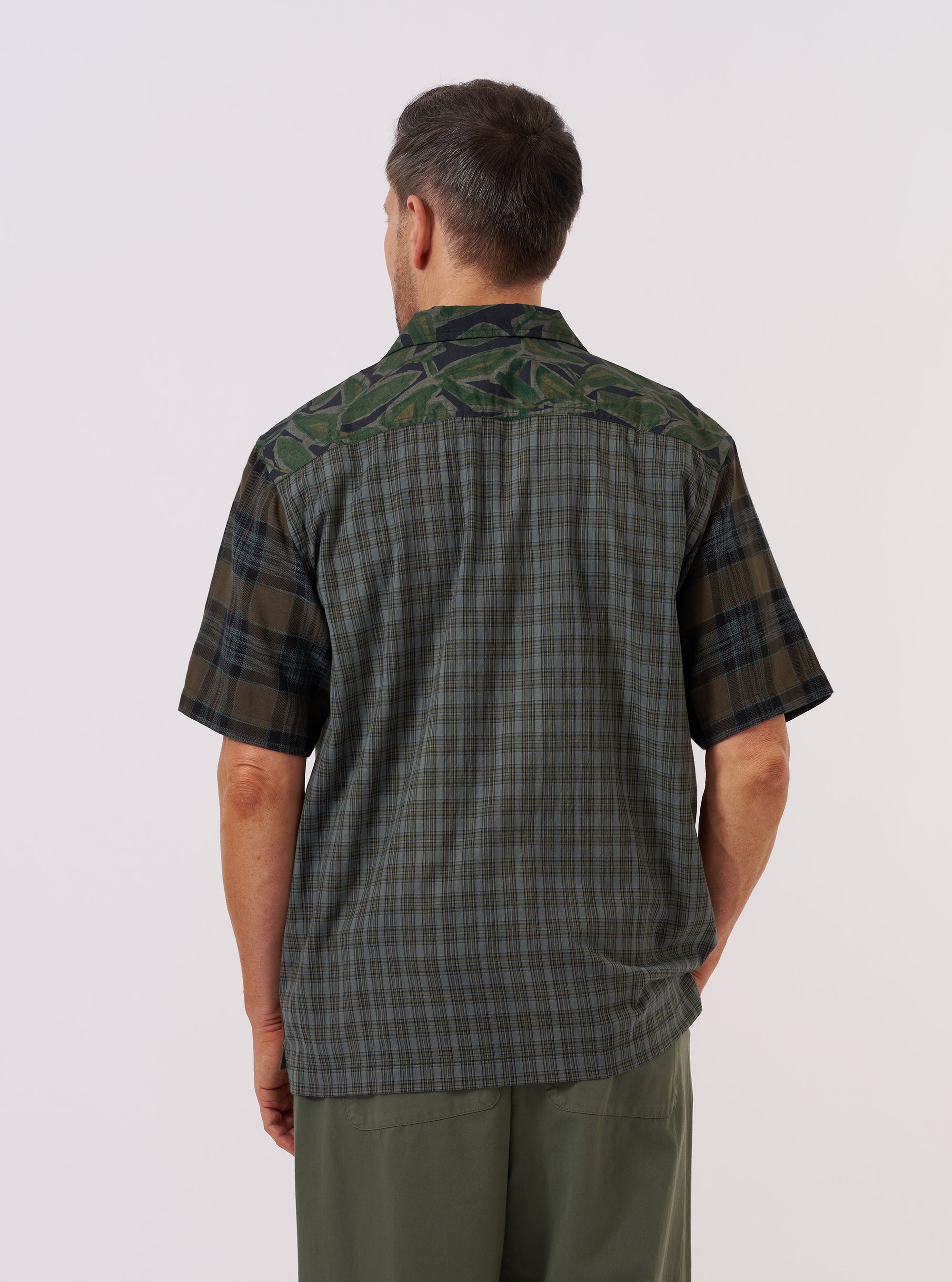 Limited Edition Olive Mixed Check Camp Shirt