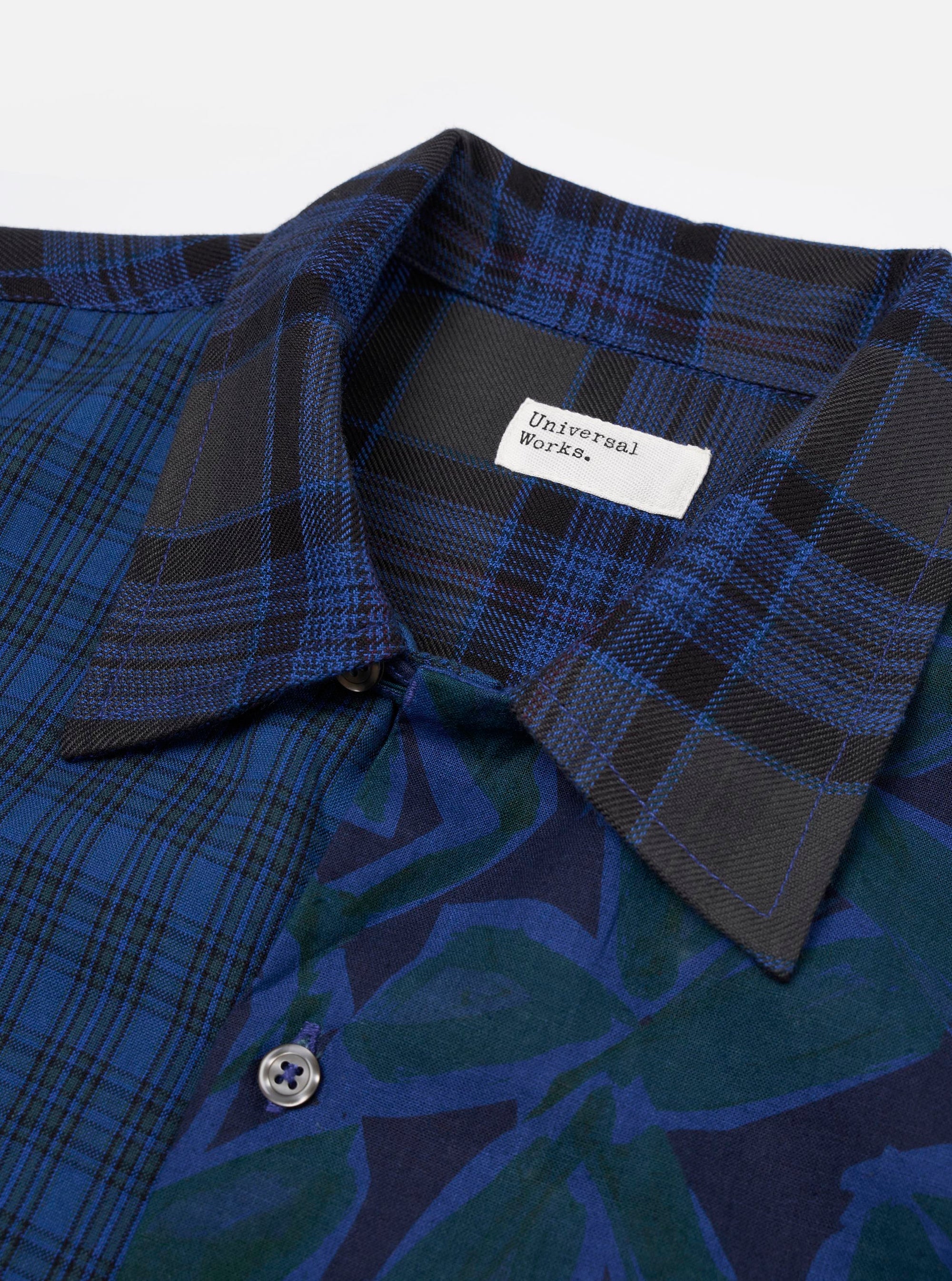 Limited Edition Navy Mixed Check Camp Shirt