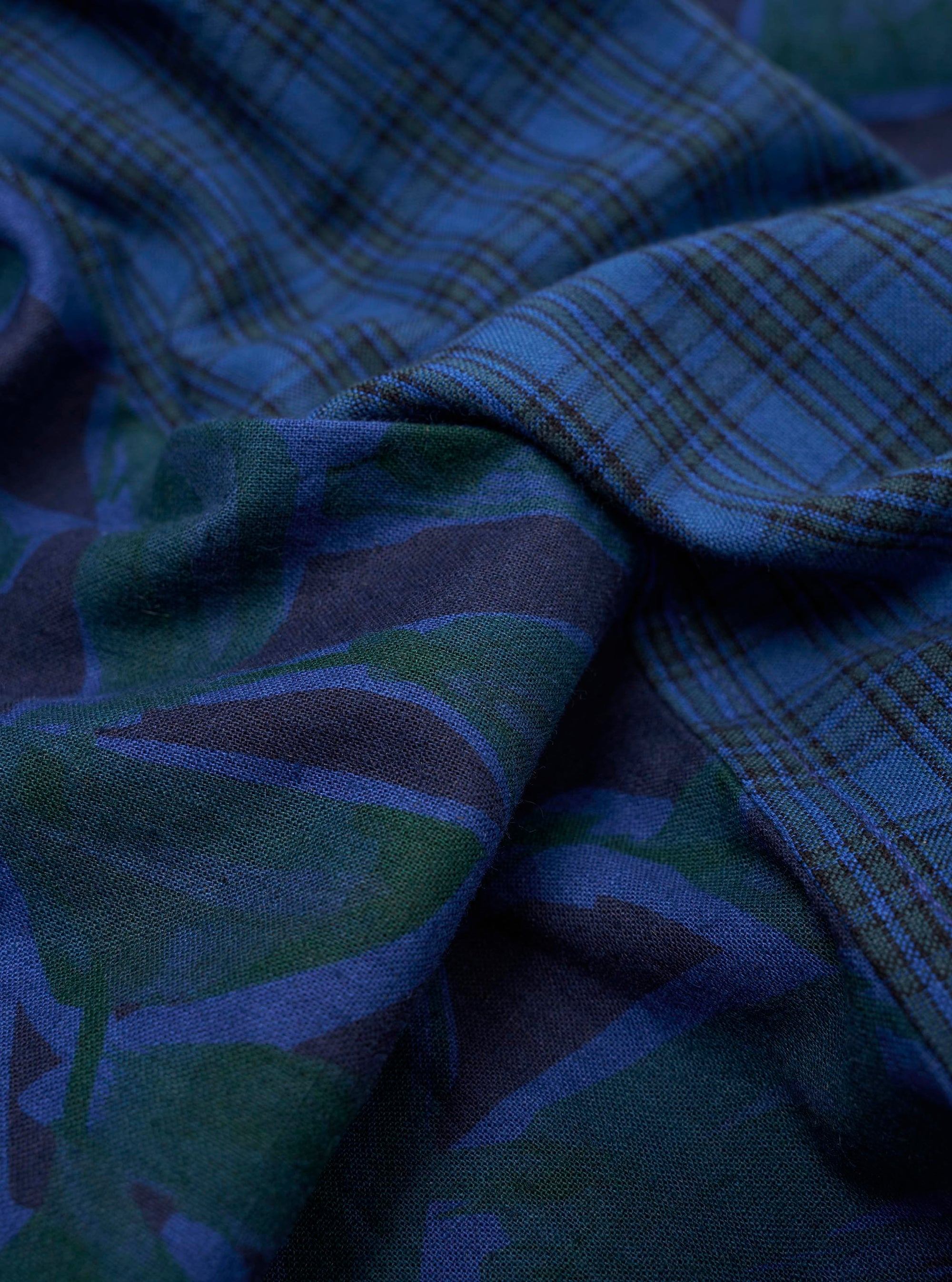 Limited Edition Navy Mixed Check Camp Shirt