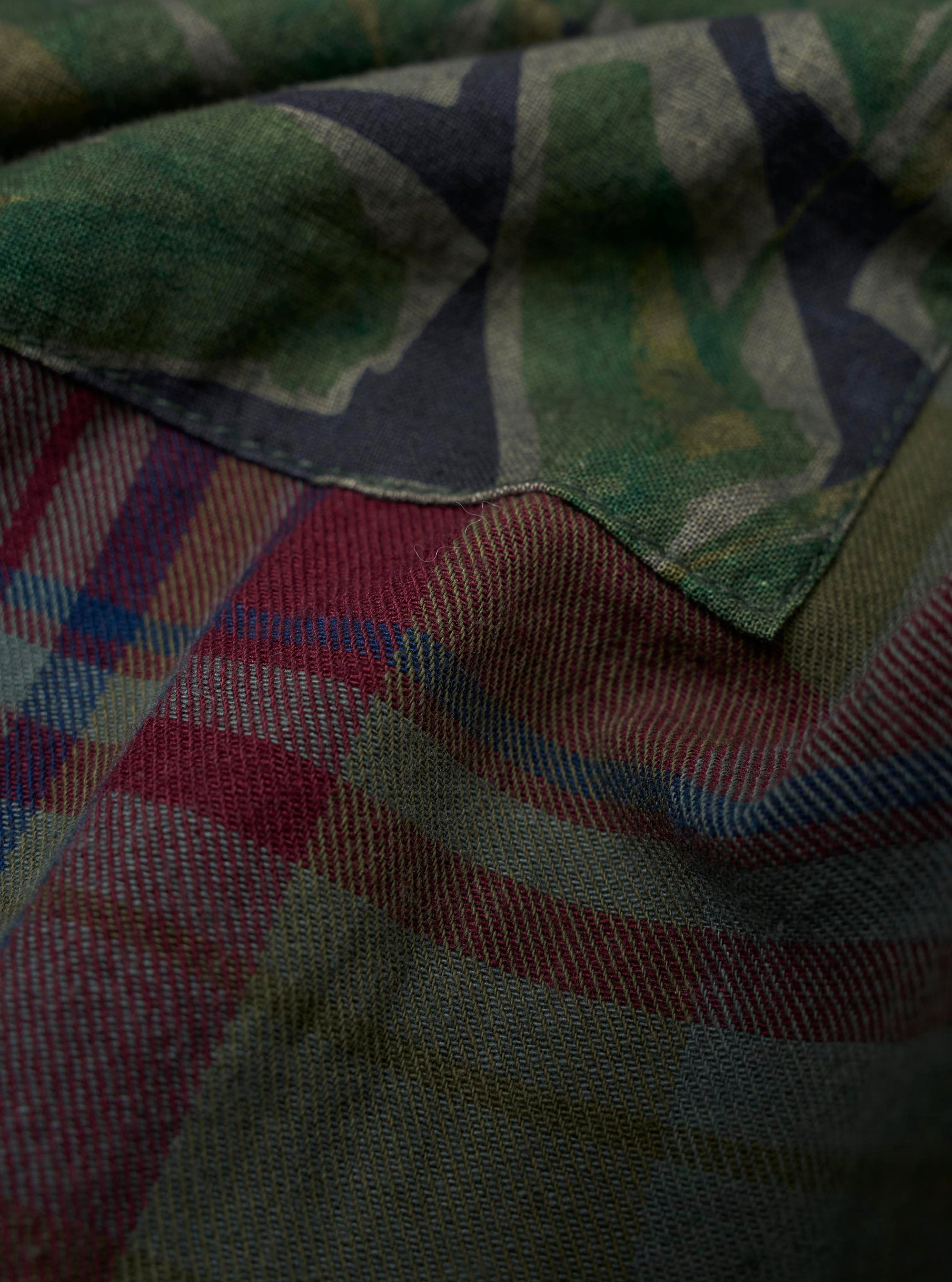 Limited Edition Olive Mixed Check Camp Shirt