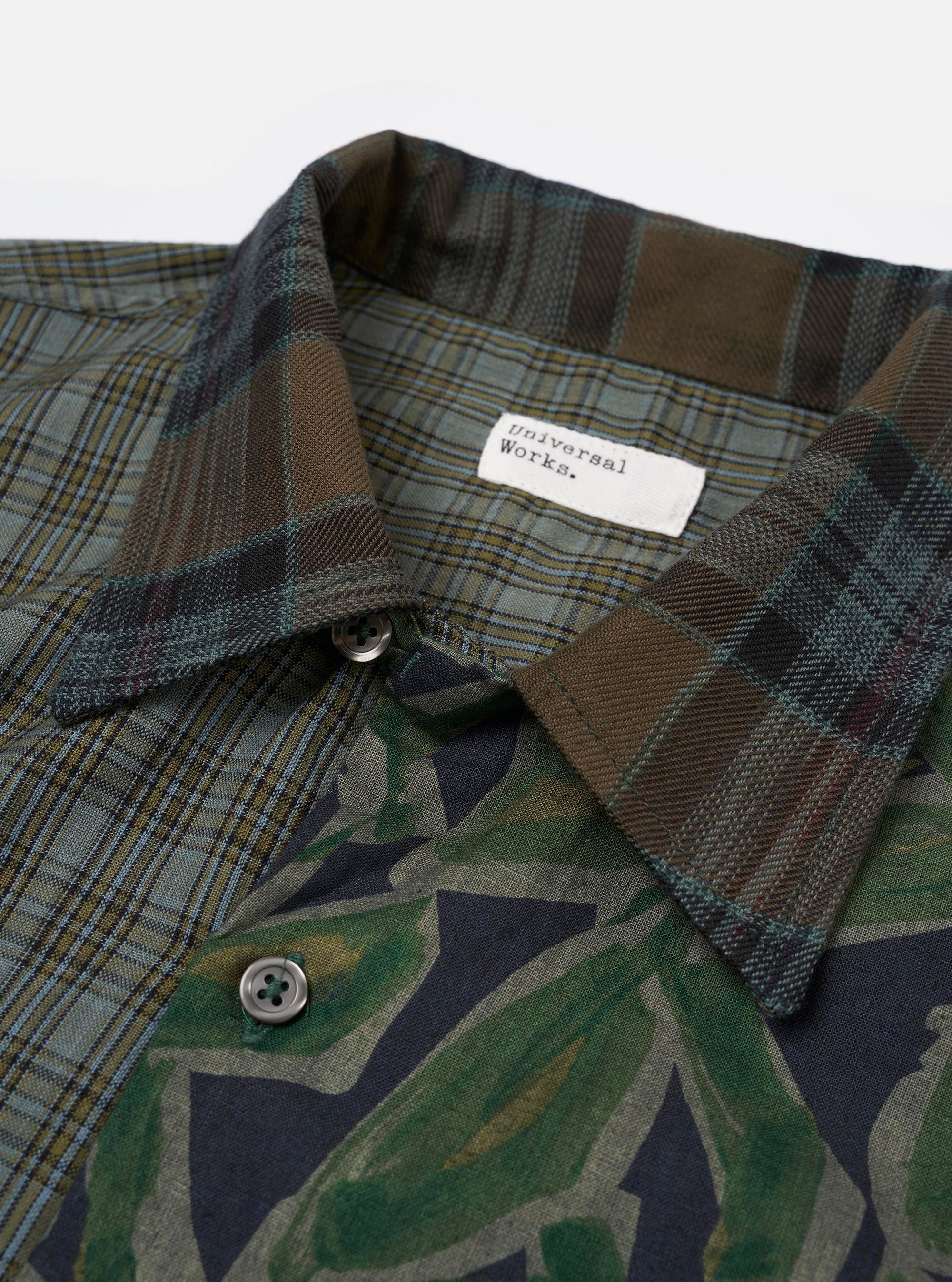 Limited Edition Olive Mixed Check Camp Shirt