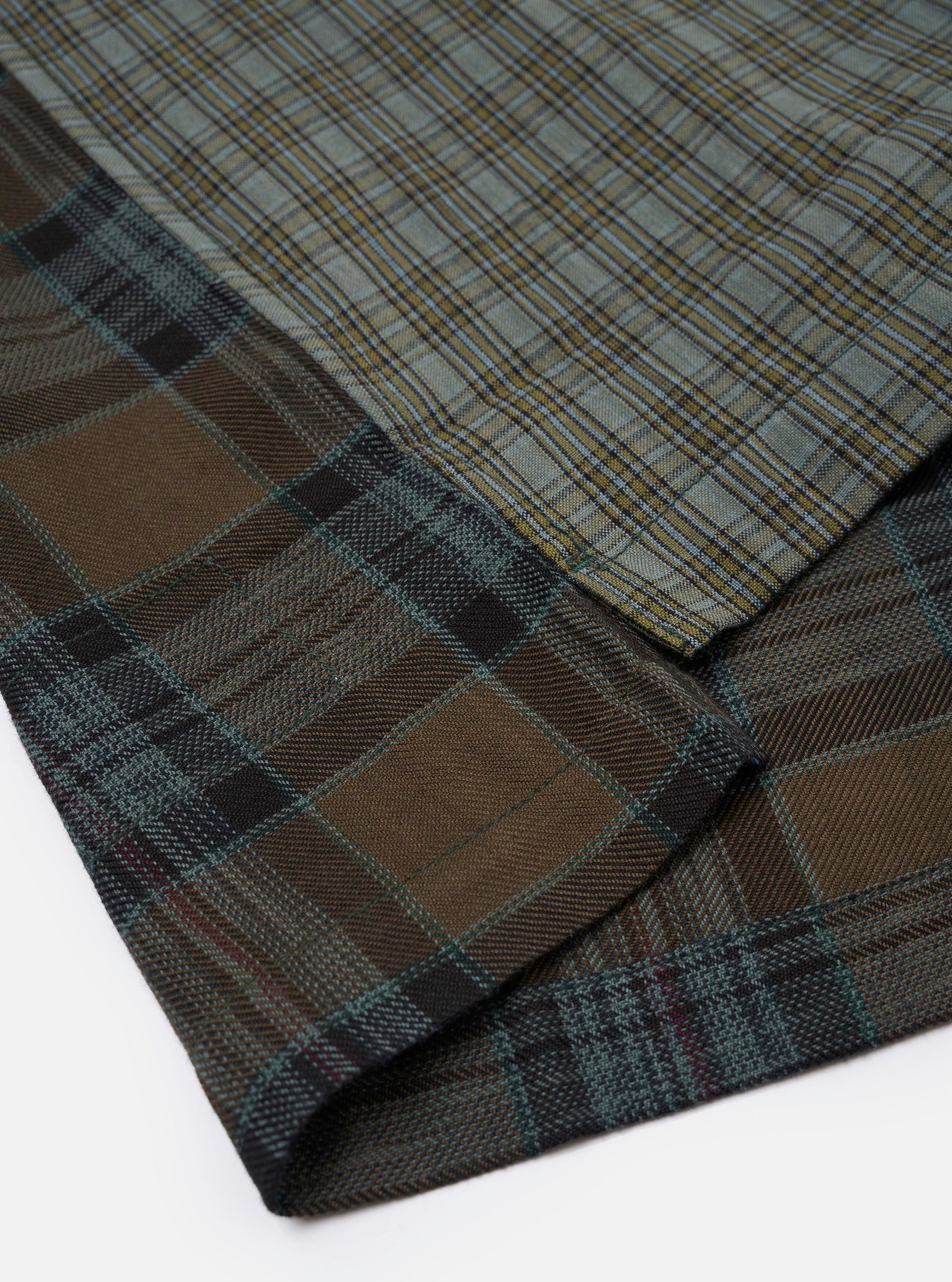 Limited Edition Olive Mixed Check Camp Shirt
