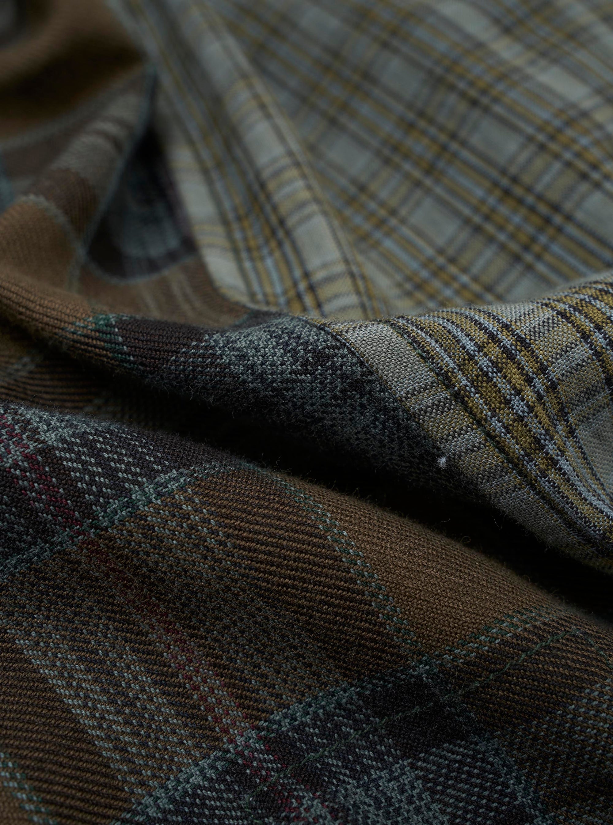 Limited Edition Olive Mixed Check Camp Shirt
