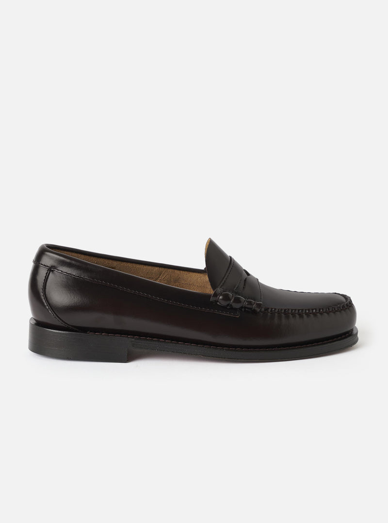 G.H.Bass Chocolate Leather Weejuns Heritage Larson Moc Penny Loafer
