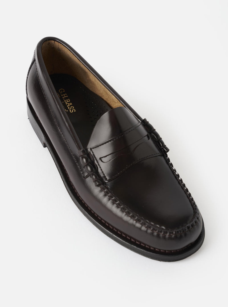 G.H.Bass Chocolate Leather Weejuns Heritage Larson Moc Penny Loafer