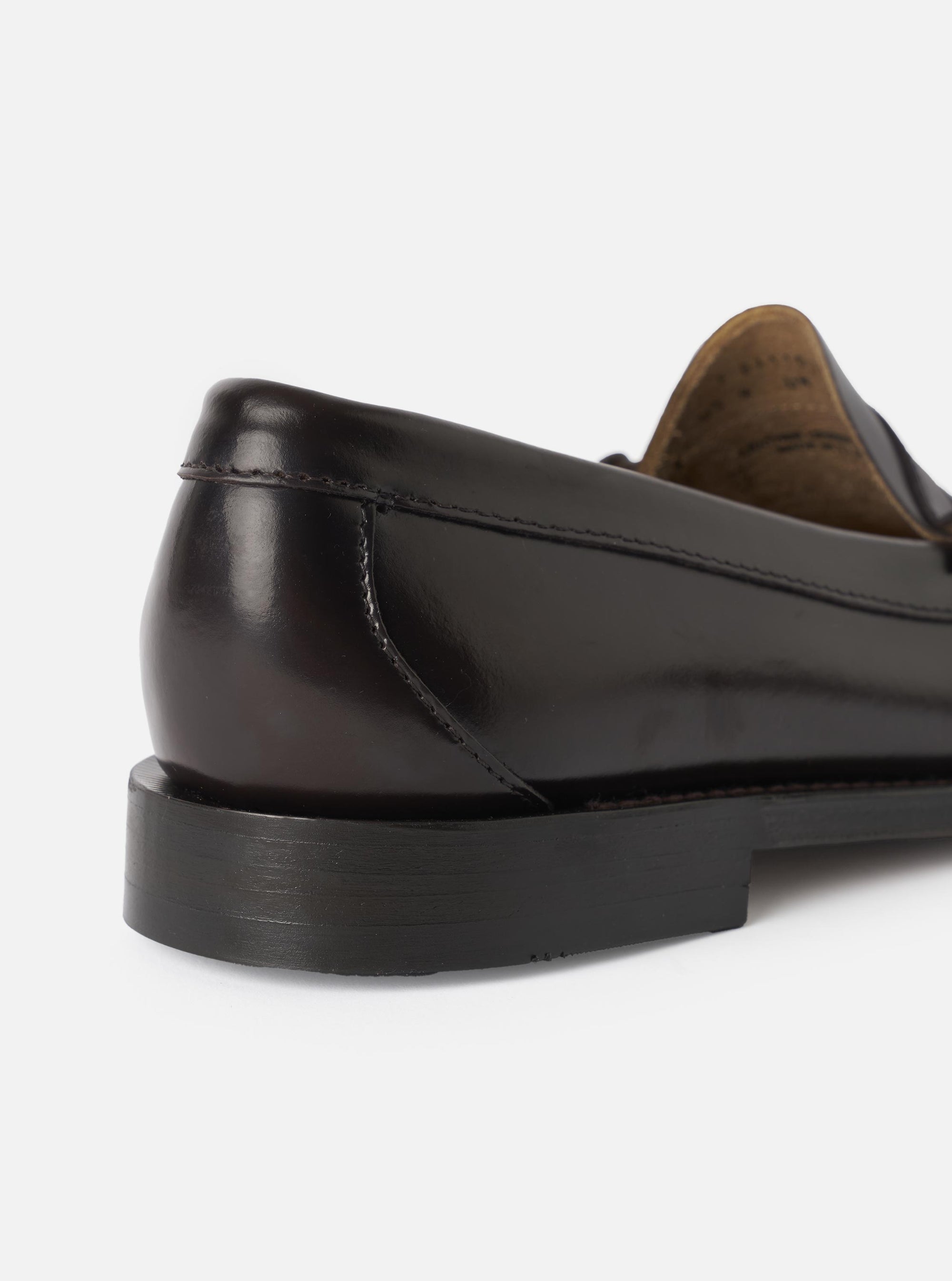G.H.Bass Chocolate Leather Weejuns Heritage Larson Moc Penny Loafer