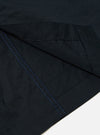 Close-up of the navy Broadcloth Cancun Jacket showing the fabric and stitching detail on a white background.