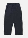 Back view of the Navy Linen Slub Weave Oxford Pant on a white background. The pants have a relaxed fit and visible slub texture.