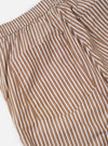 Brown/White Cotton Stripe Vacation Short