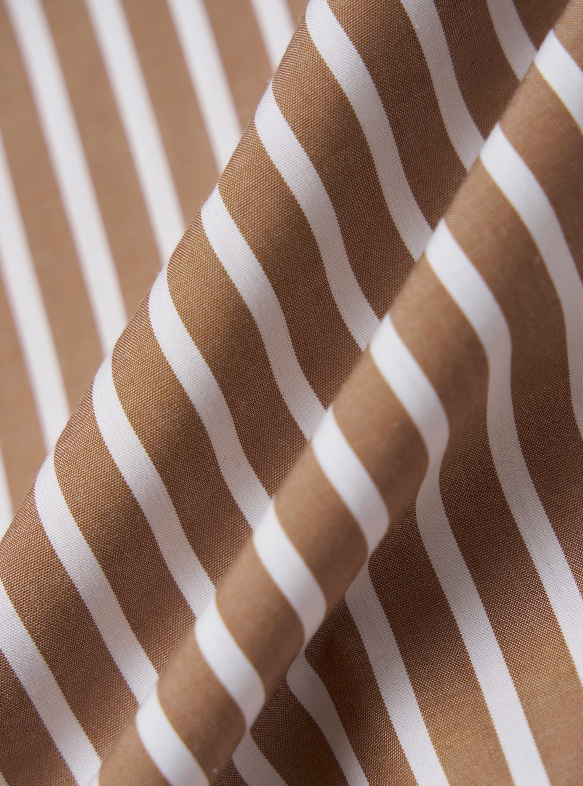 Brown/White Cotton Stripe Vacation Short