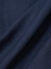 A close-up fabric swatch of the navy blue linen-cotton material used for the Navy Linen Cotton Shirting Parachute Shirt. The image highlights the fine, textured weave of the fabric.