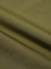 A close-up fabric swatch of the olive green broadcloth used for the Ewan Shirt. The image displays the smooth, tight weave and solid olive color of the material.