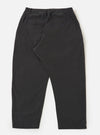 The back of the Charcoal Seattle Cotton Pleated Track Pant is displayed flat against a plain white background. The image shows the elasticated waistband with a drawstring, two rear pockets (one with a buttoned flap and one jetted), and a tapered leg.