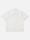 A White Poplin Frill Shirt is shown from the back, displayed flat against a plain white background. The image highlights the shirt's clean white cotton poplin fabric, a straight hem, and long sleeves.