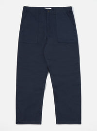 The Navy Twill Fatigue Pant (Undarted) in navy twill. Shown on a white background, these pants feature a relaxed fit and classic fatigue styling.