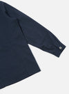 Close-up of the Navy Twill MW Fatigue Jacket on a white background. Shows the sleeve, pocket detail, and twill fabric.